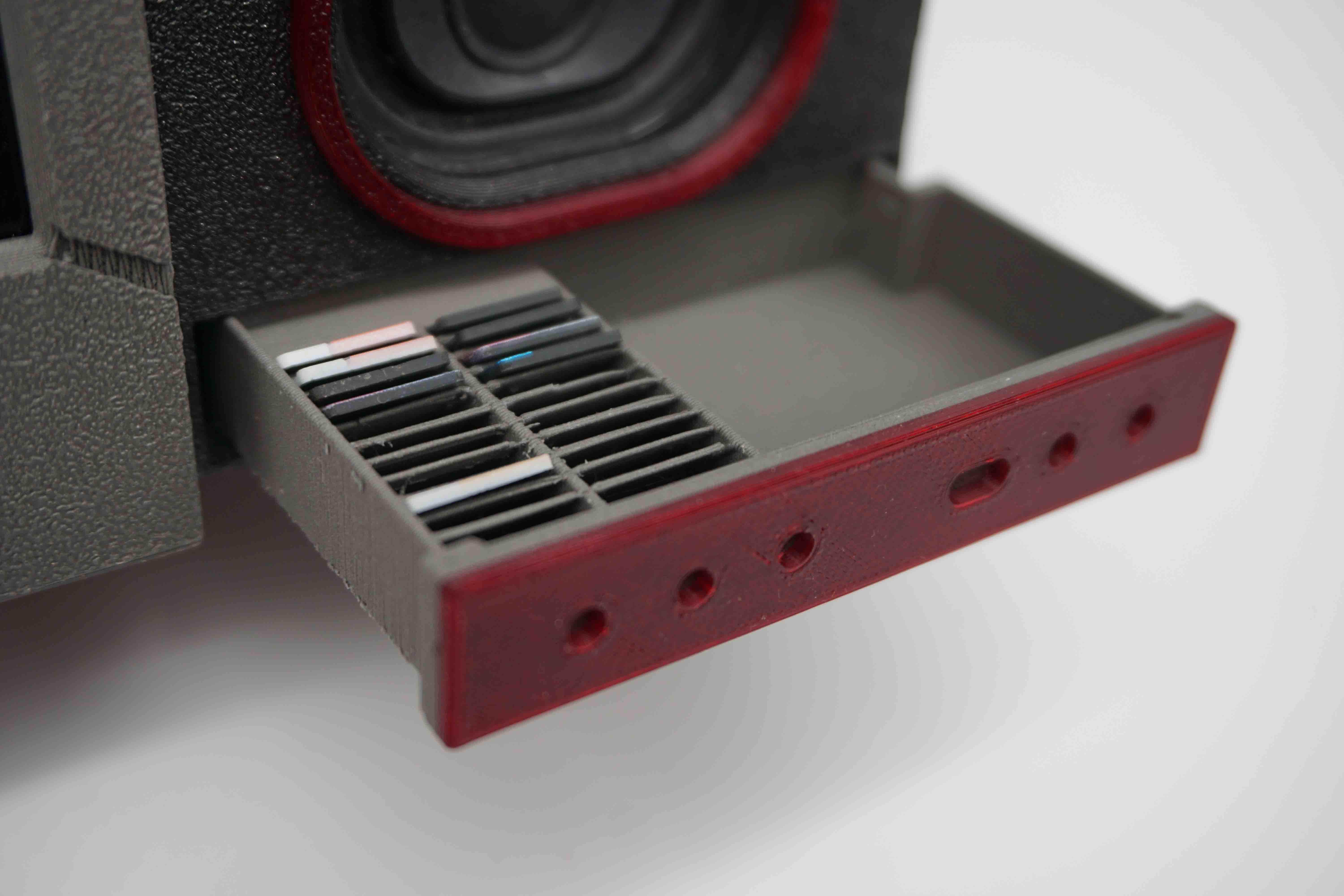 Cyberdeck Red V2 SD card drawer